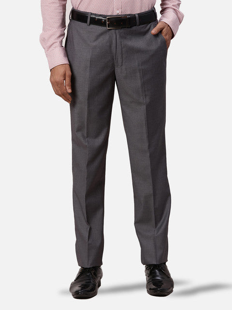 Park Avenue Men Grey Solid Slim Fit Terylene Trouser – MyRaymond