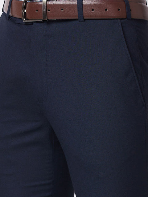 Park Avenue Men Blue Super Slim Fit Plain Trouser – MyRaymond