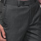 Park Avenue Men Grey Slim Fit Stripe Trouser