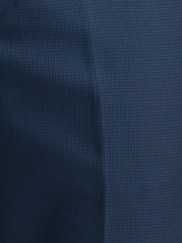 Park Avenue Blue Checks Smart Fit Polyester Blend Trouser