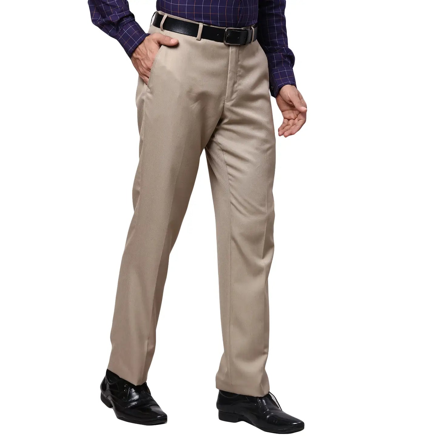 Men Smart Fit Light Grey Trouser