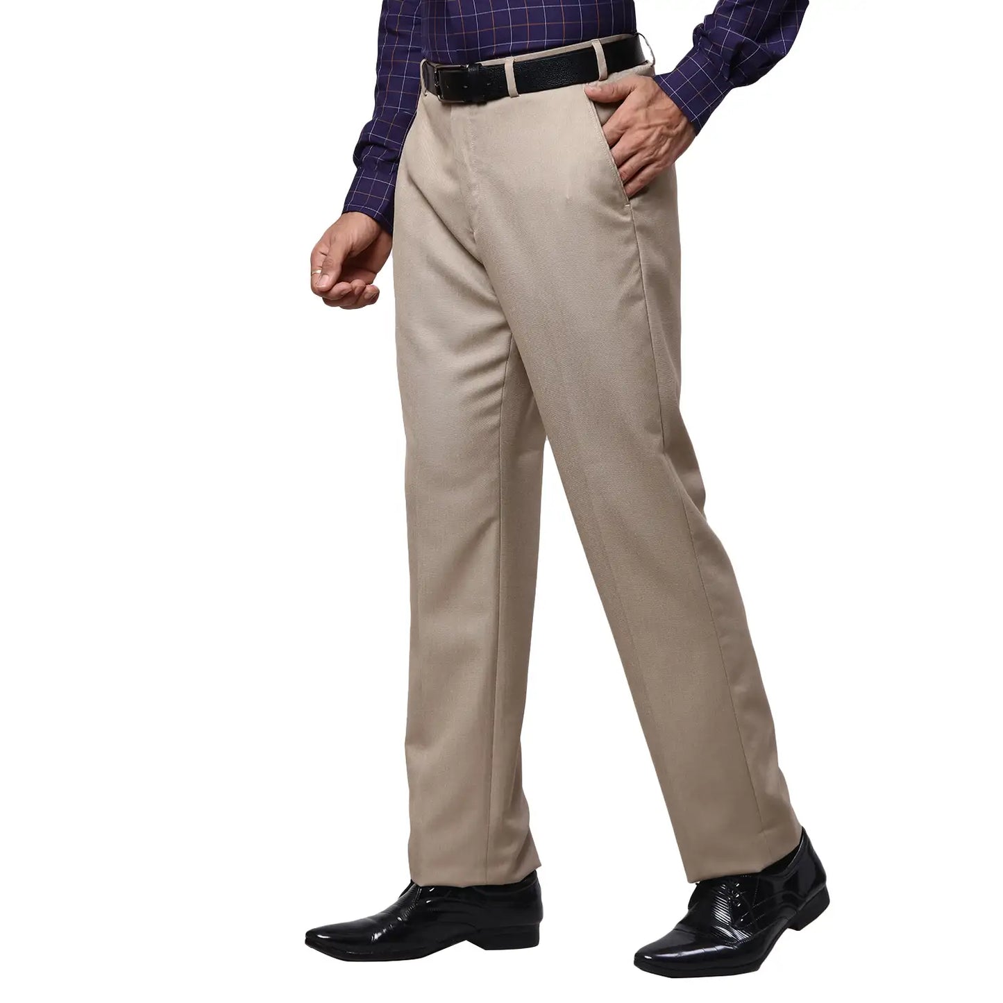 Men Smart Fit Light Grey Trouser