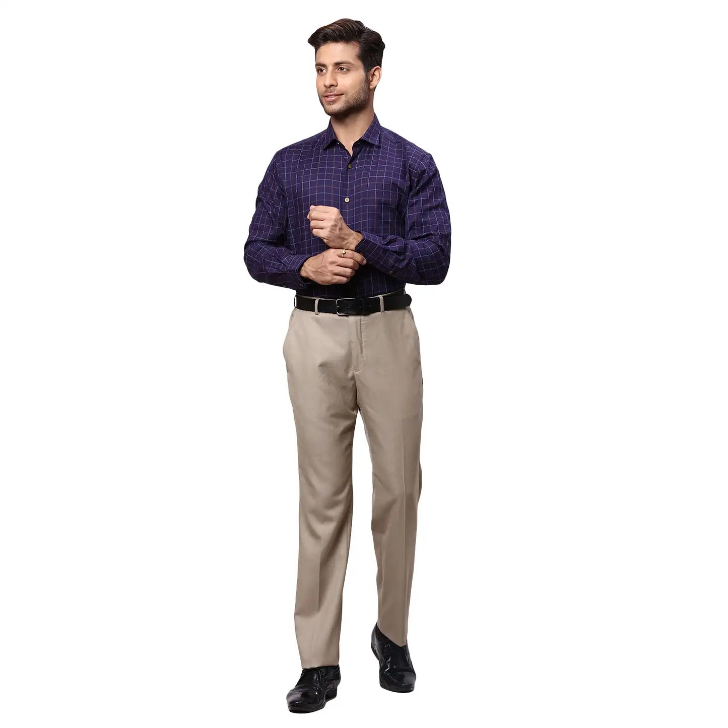 Men Smart Fit Light Grey Trouser