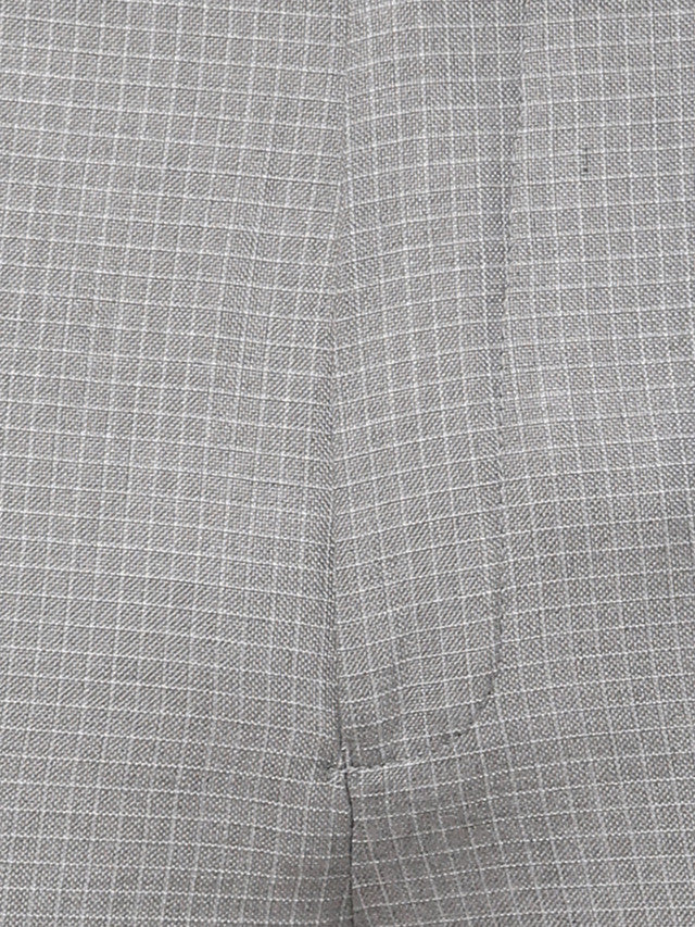 Park Avenue Grey Checks Smart Fit Polyester Blend Trouser