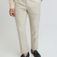 Park Avenue Beige Checks Smart Fit Polyester Blend Trouser