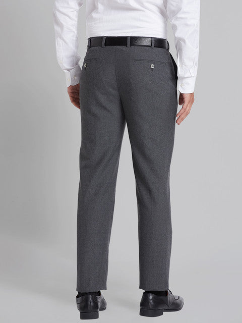 Park Avenue Men Grey Houndstooth Smart Fit Polyester Blend Trouser ...