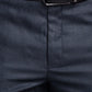 Park Avenue Blue Solid Smart Fit Polyester Blend Trouser