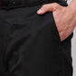 Park Avenue Black Solid Smart Fit Polyester Blend Trouser