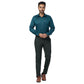 Park Avenue Men Black Stripe Smart Fit Polyester Blend Trouser
