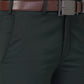 Park Avenue Men Black Stripe Smart Fit Polyester Blend Trouser