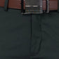 Park Avenue Men Black Stripe Smart Fit Polyester Blend Trouser