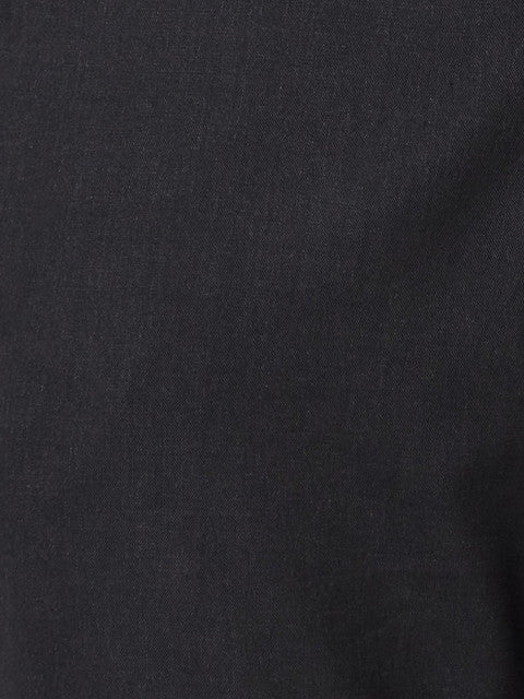 Park Avenue Men Black Solid Smart Fit Polyester Blend Trouser