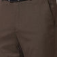 Park Avenue Men Brown Solid Smart Fit Polyester Blend Trouser