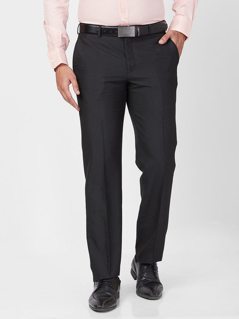 Park Avenue Men Black Smart Fit Structured Trouser – MyRaymond