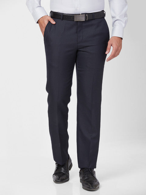 Park Avenue Men Blue Smart Fit Structured Trouser – MyRaymond