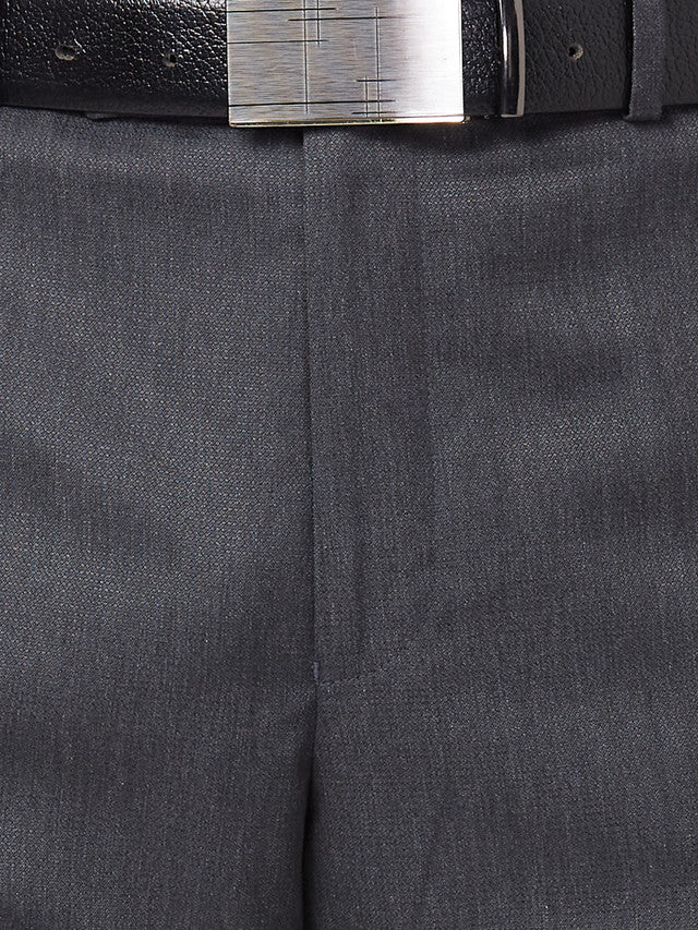 Park Avenue Men Grey Self Design Regular Fit Trouser