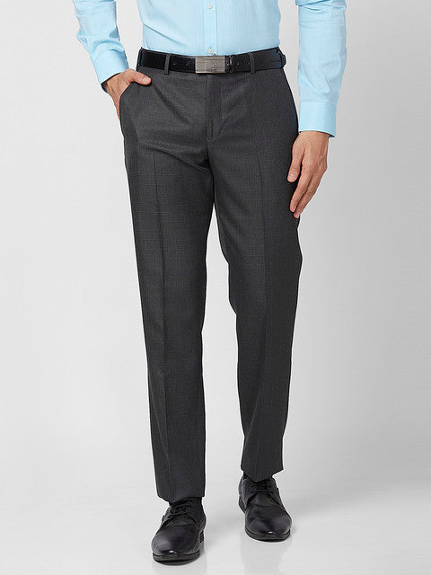 Park Avenue Men Grey Smart Fit Structured Trouser – MyRaymond