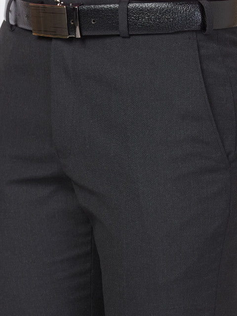 Park Avenue Men Black Regular Fit Solid Trouser