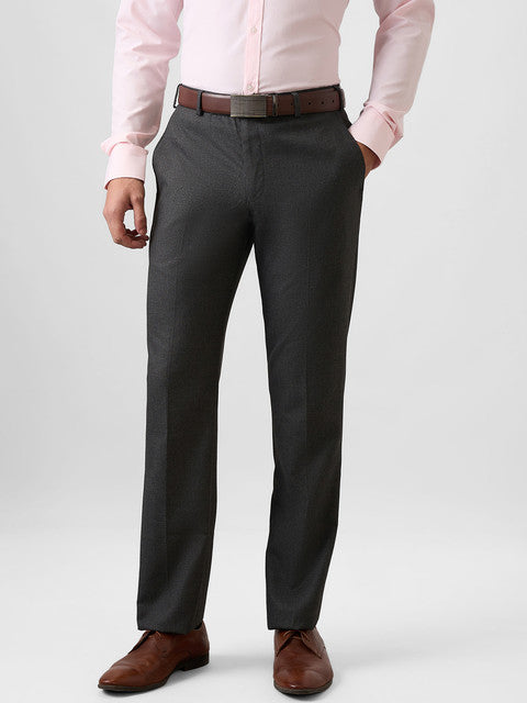 Park Avenue Men Grey Solid Regular Fit Polyester Blend Trouser – MyRaymond