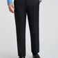 Park Avenue Men Black Structure Regular Fit Polyester Blend Trouser