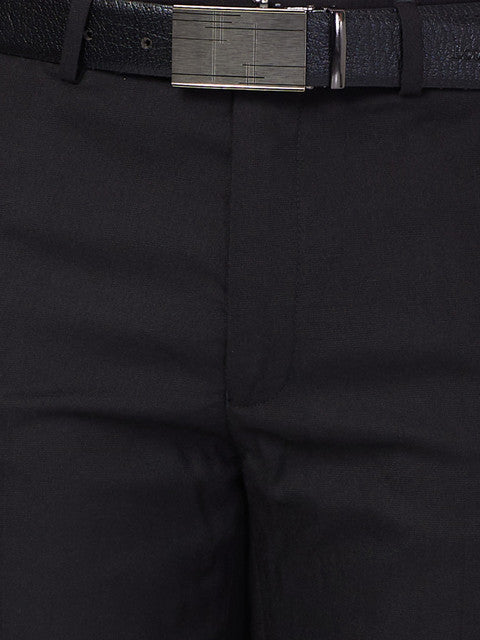 Park Avenue Men Black Regular Fit Solid Trouser