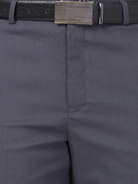 Park Avenue Men Grey Regular Fit Solid Trouser