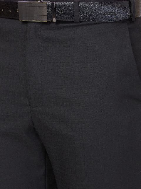 Park Avenue Men Black Regular Fit Solid Trouser