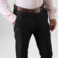 Park Avenue Men Blue Twill Regular Fit Polyester Blend Trouser