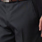 Park Avenue Men Blue Twill Regular Fit Polyester Blend Trouser