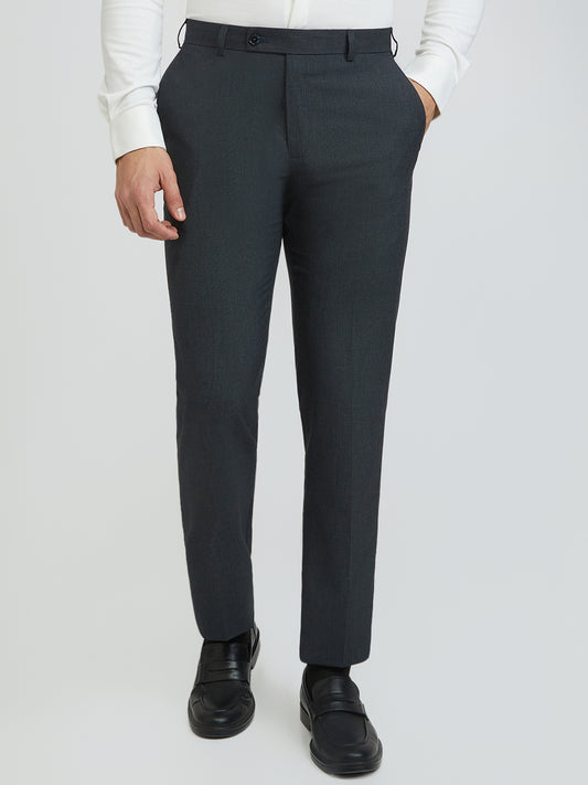 Park Avenue Men Blue Regular Fit Solid Trouser