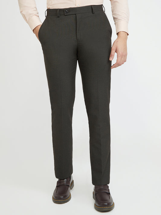 Park Avenue Men Brown Regular Fit Solid Trouser