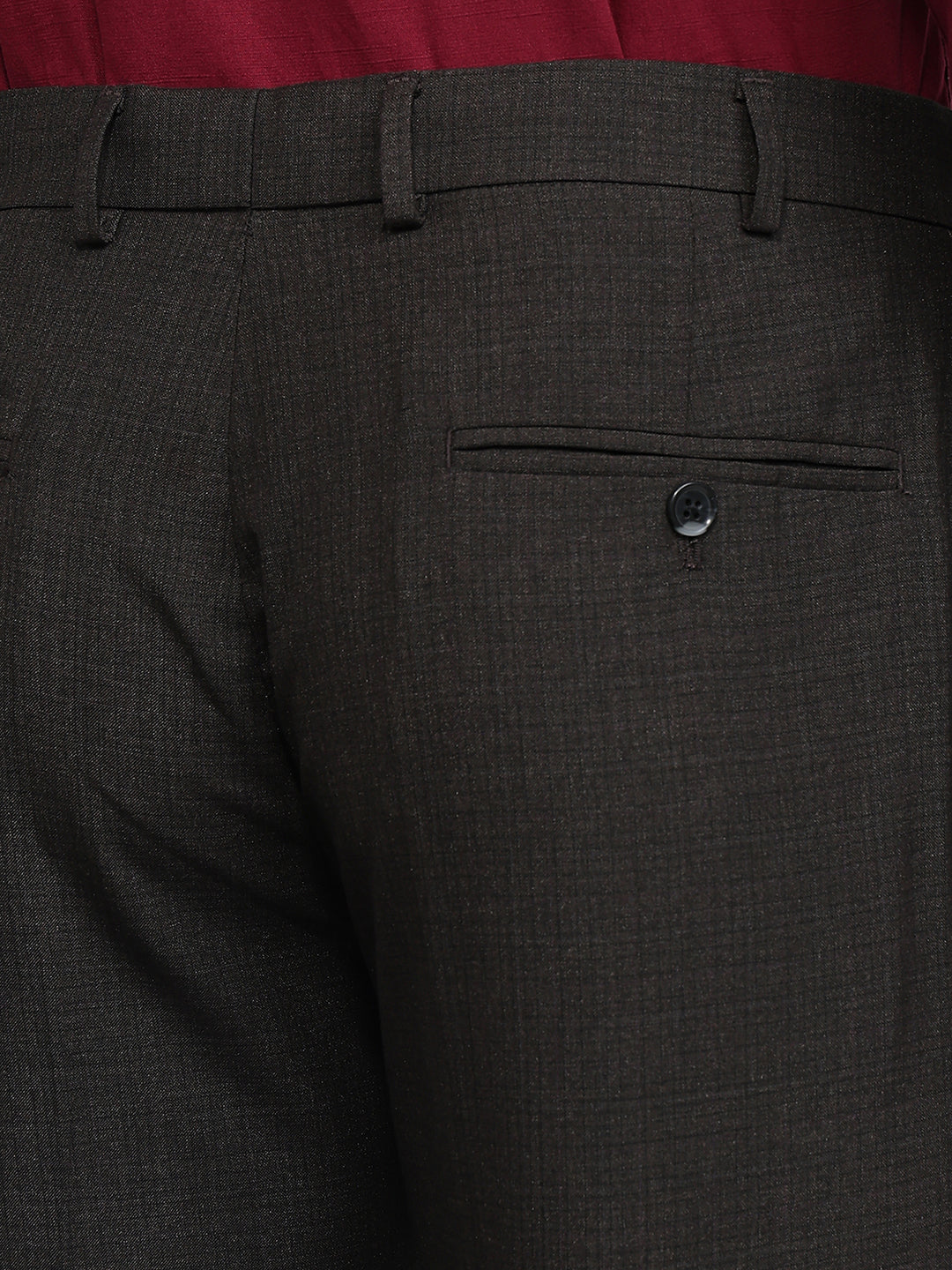 Park Avenue Men Brown Regular Fit Solid Trouser