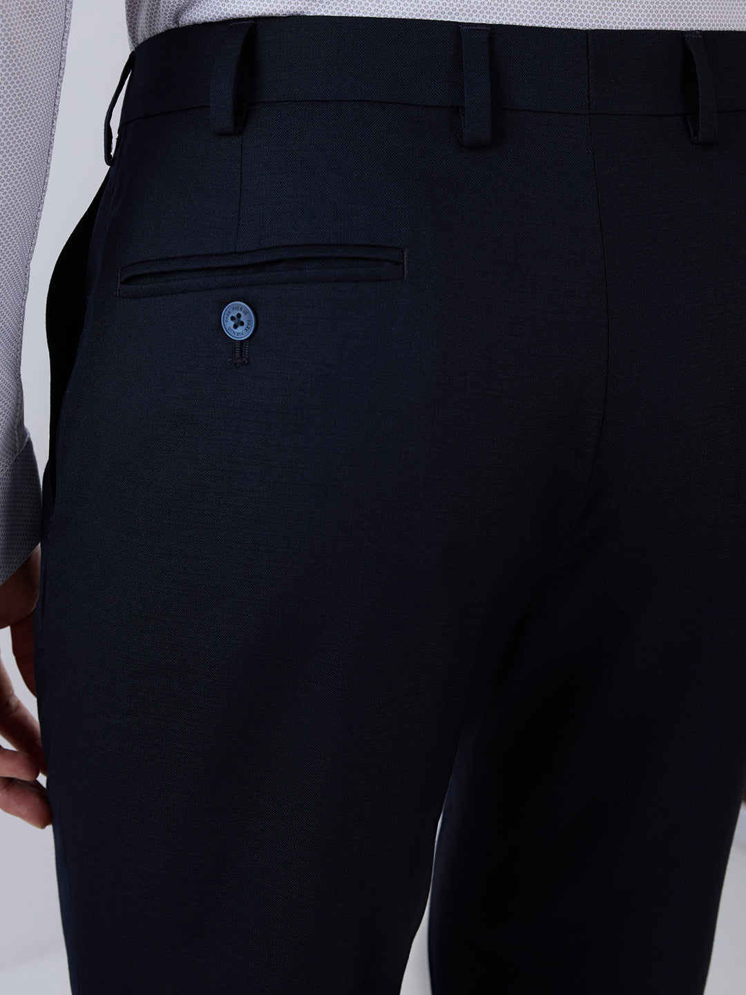 Park Avenue Men Blue Regular Fit Solid Trouser