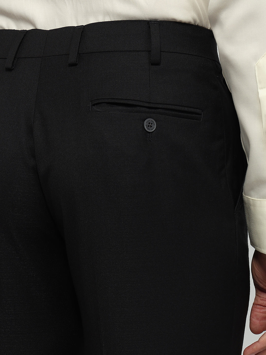 Park Avenue Men Black Regular Fit Solid Trouser