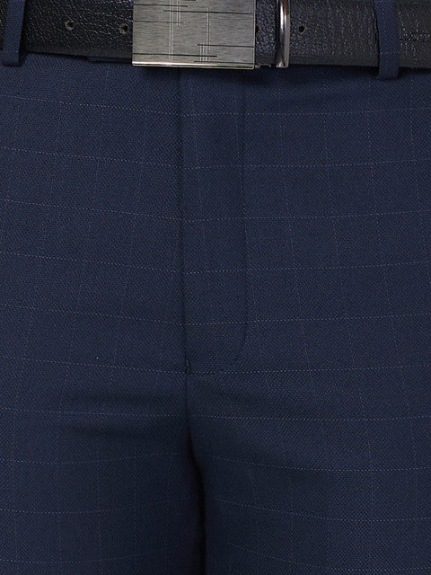 Park Avenue Men Blue Neo Fit Checks Trouser