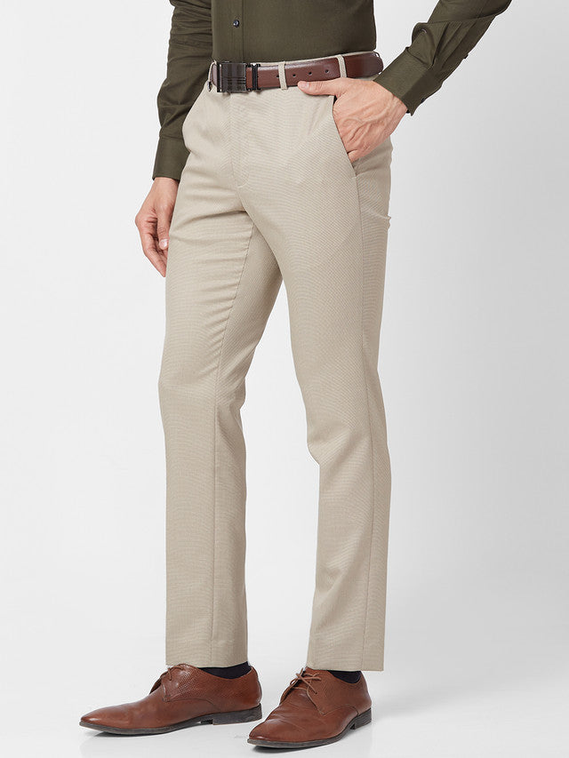 MyRaymond – Park Avenue Brown Structure Neo Fit Polyester Blend Trouser