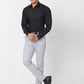 Park Avenue Men Grey Neo Fit Structured Trouser