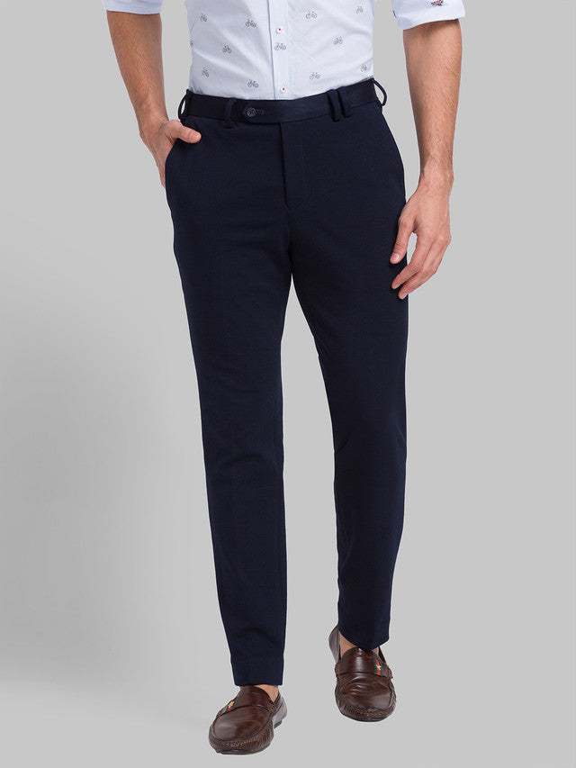 Park Avenue Men Blue Solid Super Slim Fit Trouser – MyRaymond