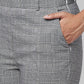 Park Avenue Grey Tapered Fit Polyester Blend Trouser