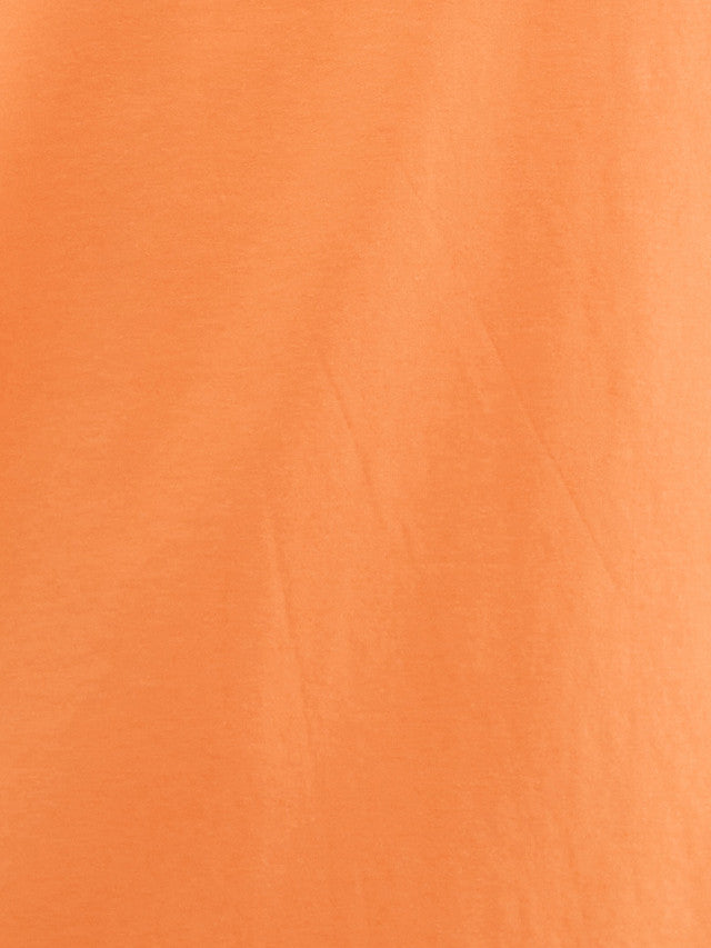 Park Avenue Orange Solid Slim Fit Cotton Blend T-Shirt