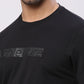 Park Avenue Black Solid Slim Fit Cotton Blend T-Shirt