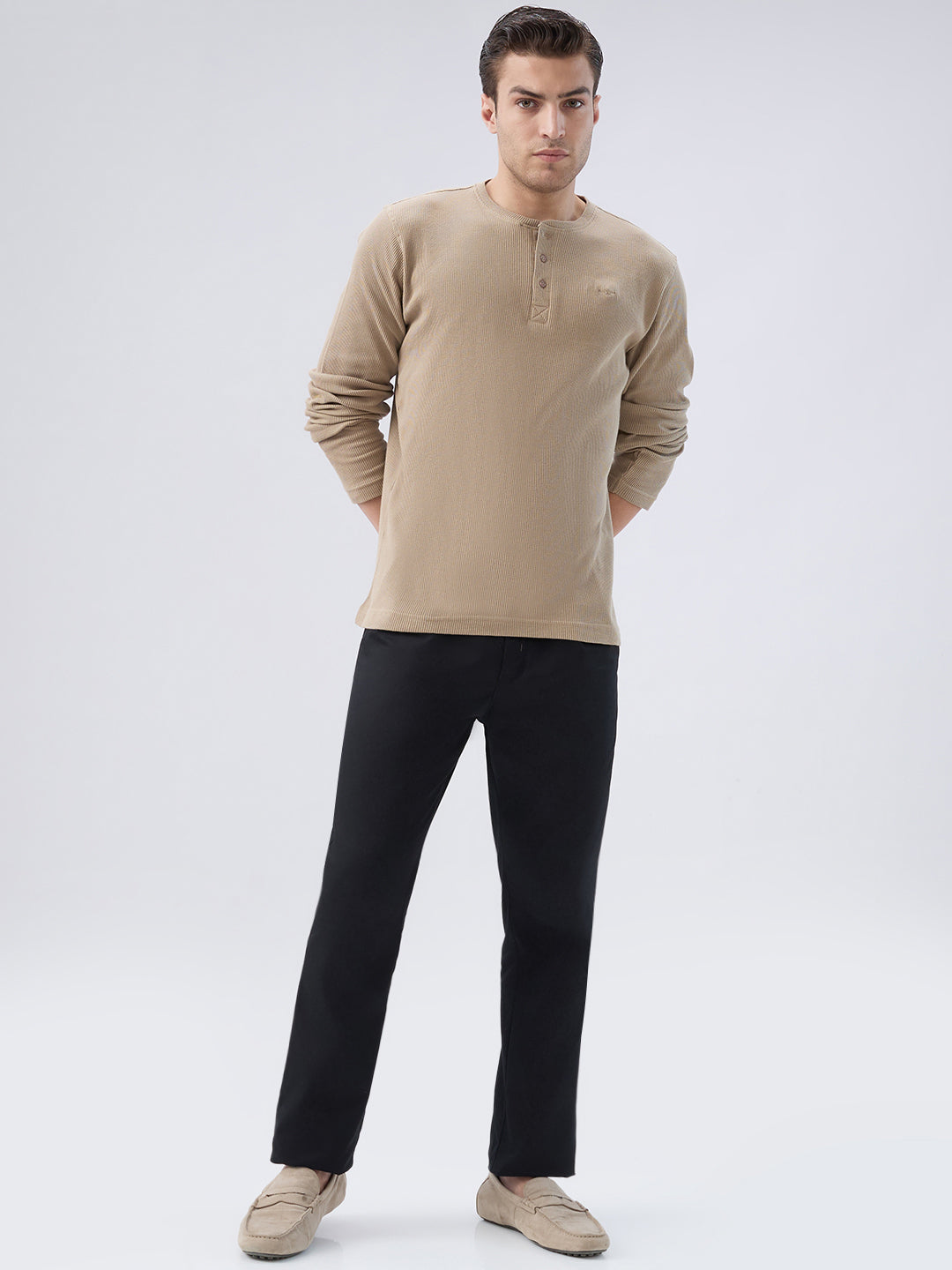 Park Avenue Men Brown Round Neck Collar T-Shirt