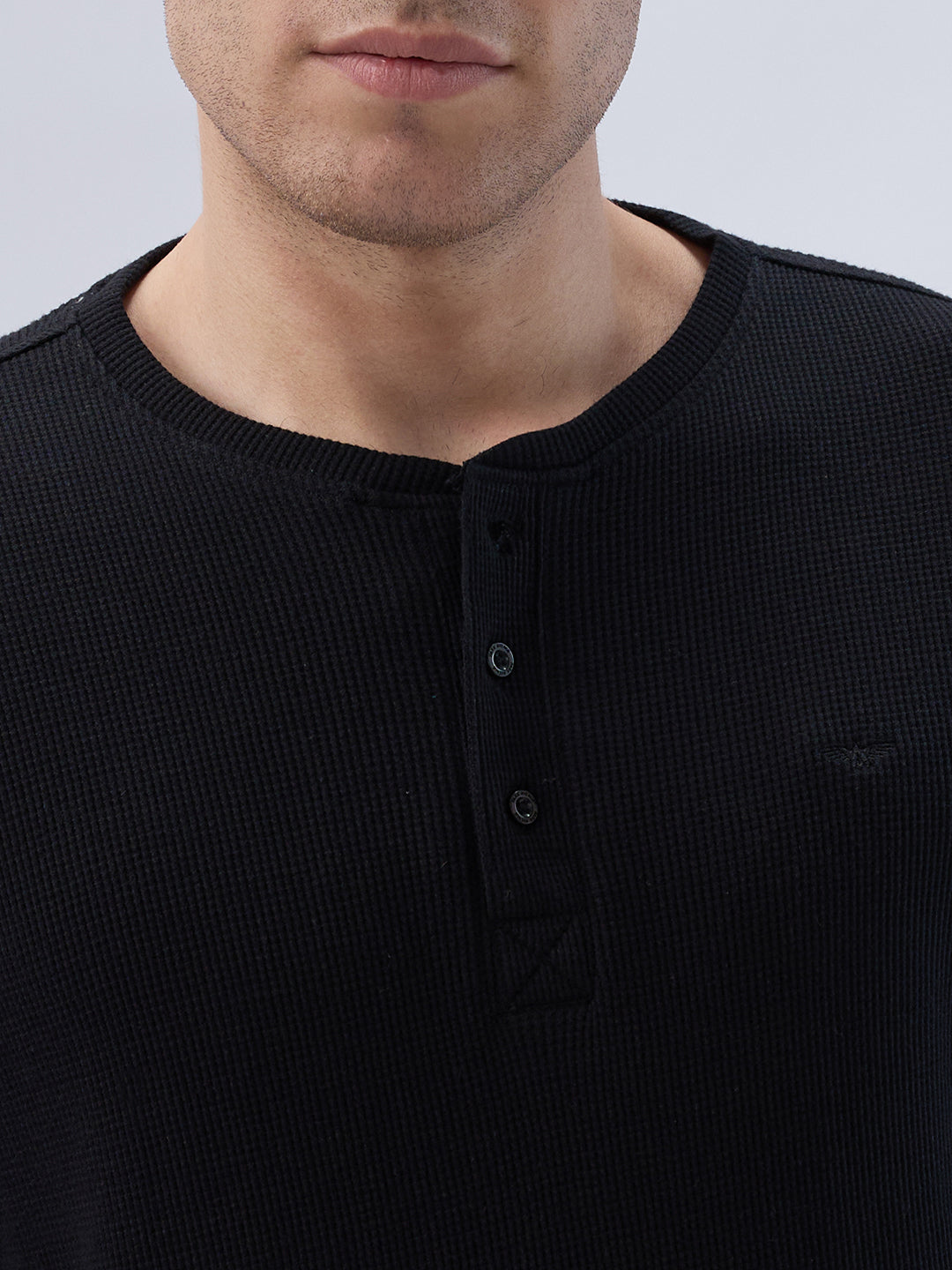 Park Avenue Men Black Cotton Blend T-shirt