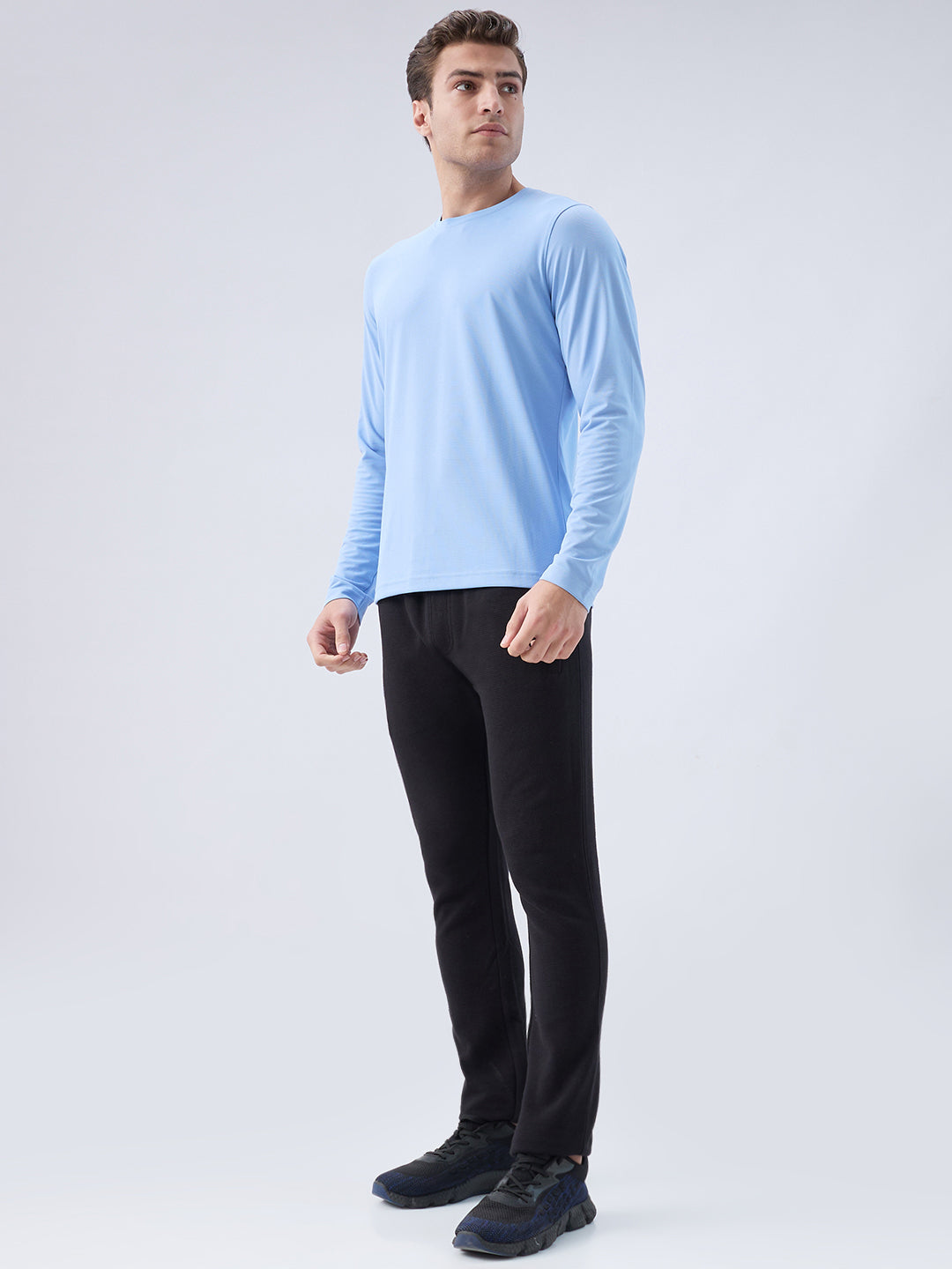 Park Avenue Men Blue Round Neck Collar T-Shirt