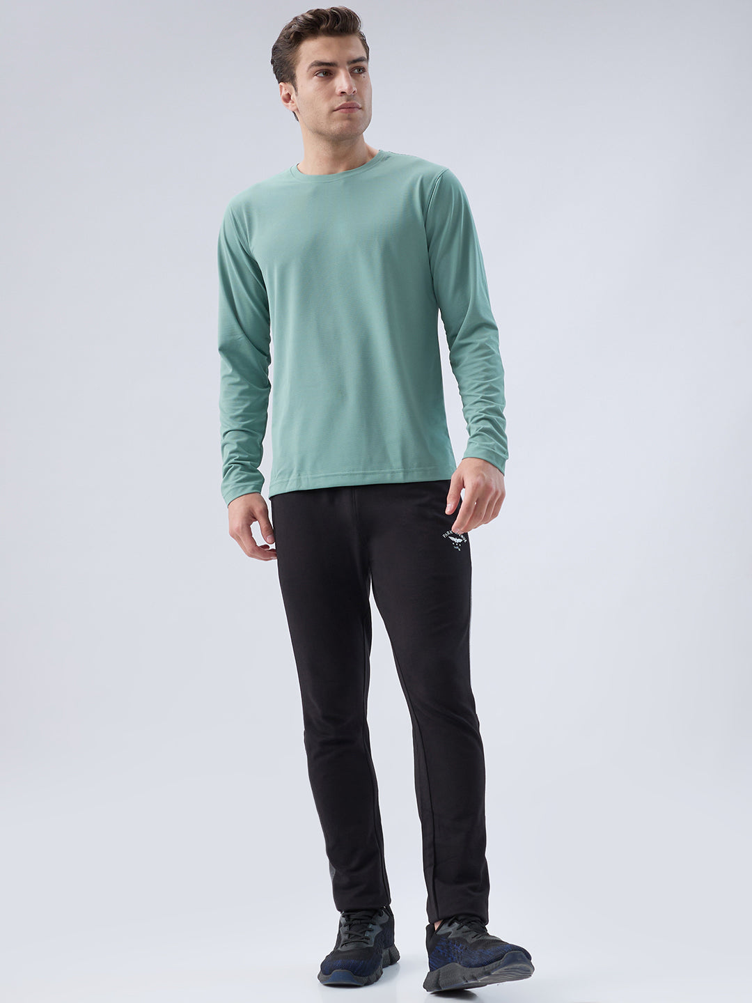 Park Avenue Men Green Round Neck Collar T-Shirt