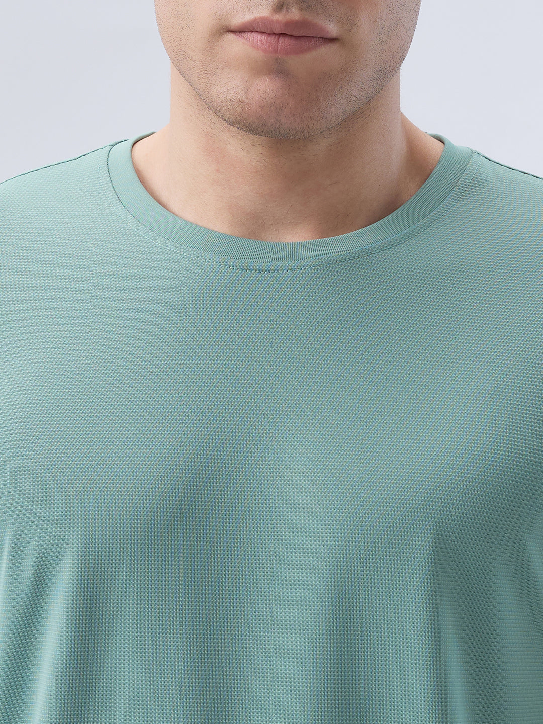 Park Avenue Men Green Round Neck Collar T-Shirt