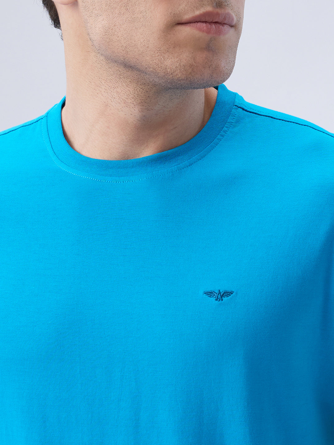Park Avenue Men Blue Round Neck Collar T-Shirt