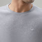 Park Avenue Men Grey Round Neck Collar T-Shirt