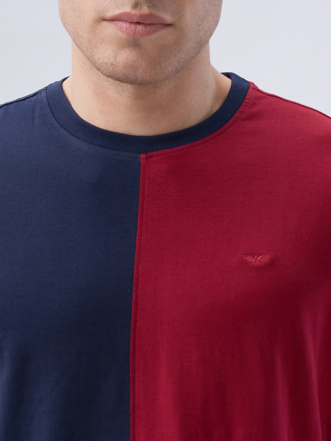 Park Avenue Men Maroon Cotton T-shirt