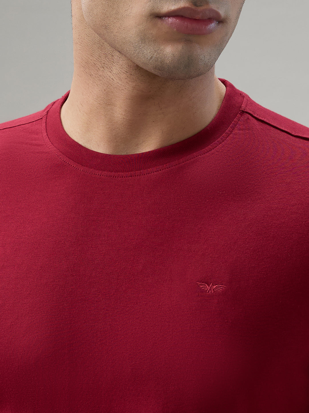 Park Avenue Men Maroon T-Shirt